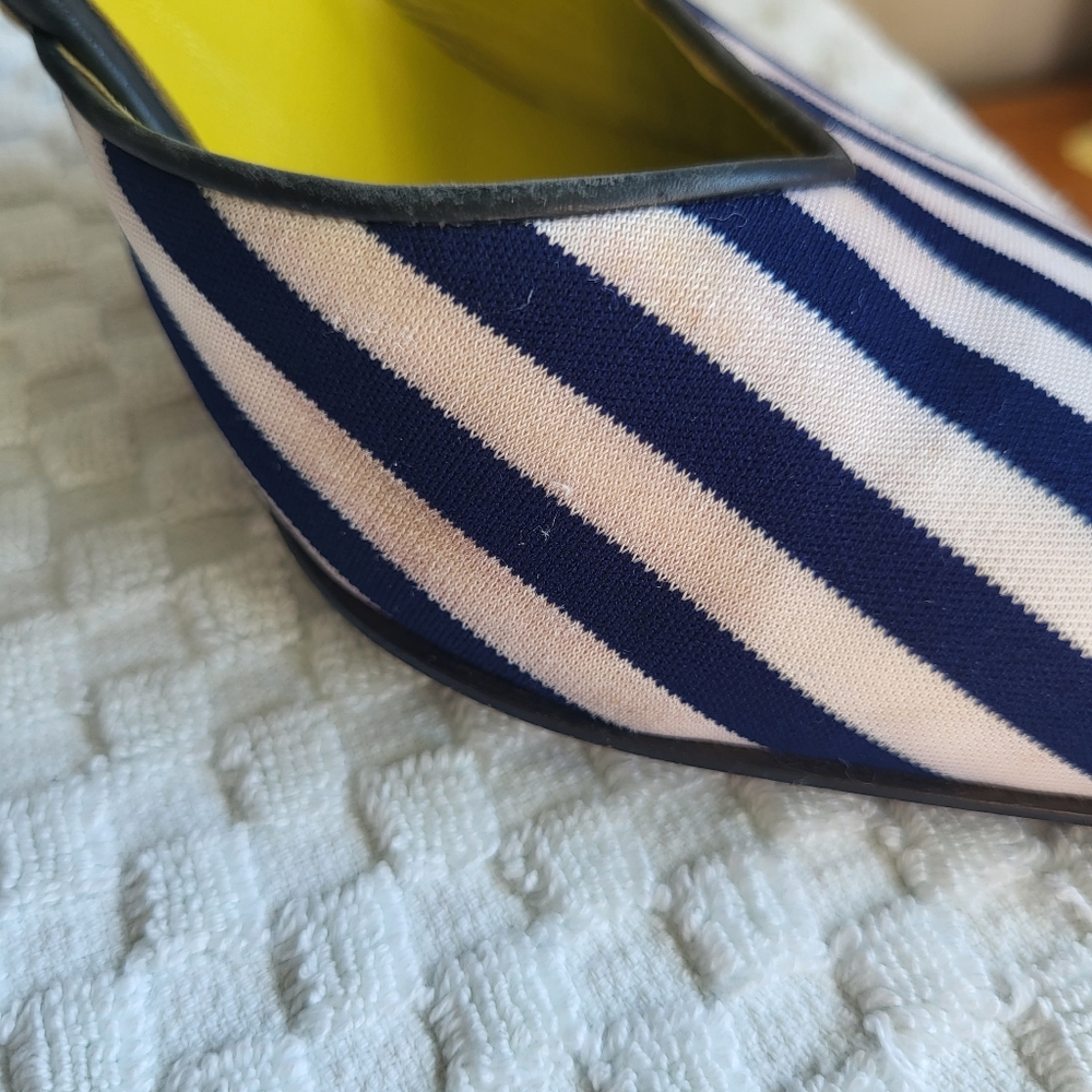 Donald J. Pliner Black and White Striped Heels - Picture 8 of 16